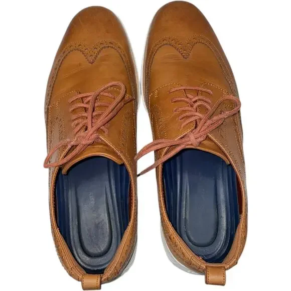 Cole Haan Grand Evolution Brown Leather Wingtip Oxford ShoesSize: 12M